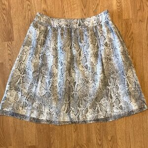 The Limited Gray Snake Print A-Line Skirt